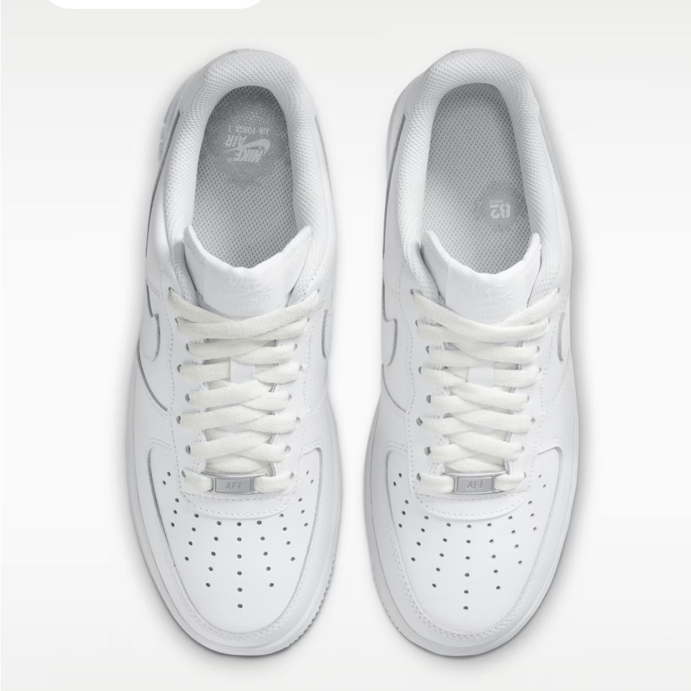 Nike All-White Air Force 1 Athletic Shoes